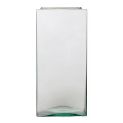 Square glass vase  KW-3 H:25cm D:11,5