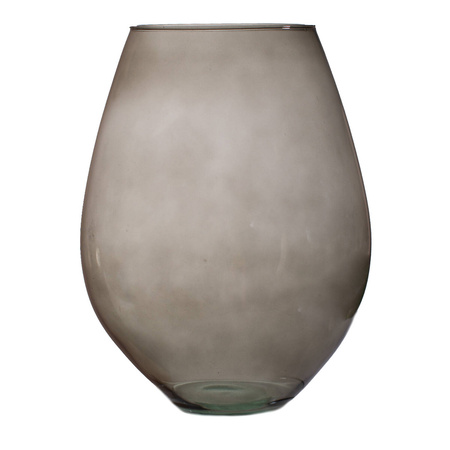 Smoked glass vase W-749 H:30cm D:23cm