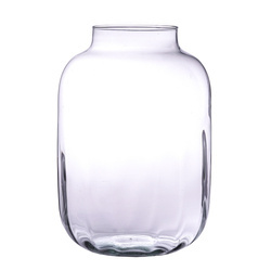 Recycled glass vase WL-103 part optic H:25cm D:17cm