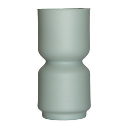 Glass vase W-707 green mat H:25cm D:12cm