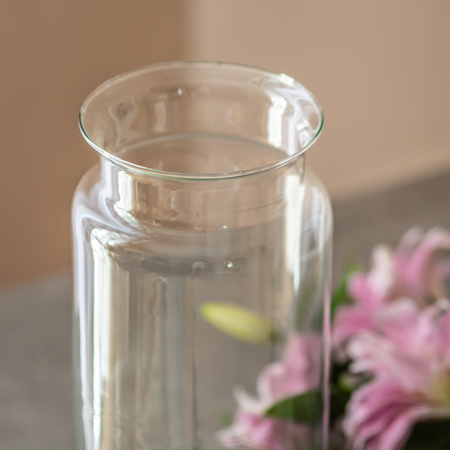 Glass jar vase W-332H H:25cm D:10cm