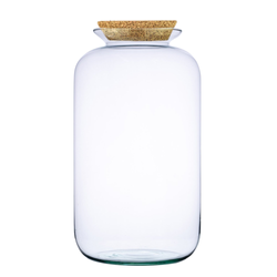 Glass jar vase W-524A+ cork H:41cm D:23cm