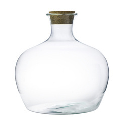 Glass vase W-257Cork H:23 D:23