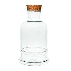 Glass terrarium W-300E+W-308+cork H:30,5cm D:18cm