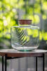 Glass jar vase W-712+cork H:21cm D:19cm