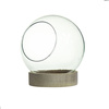 Glass ball vase D-15MD+desk  H:13cm D:15cm