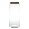 Glass jar vase W-605B +cork H:40cm D:19cm 