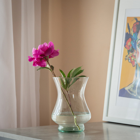 Glass vase W-385 H:20cm D:14cm