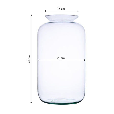 Glass jar vase W-524A H:41cm D:23cm