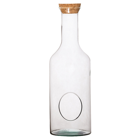Terrarium glass W-504A side hole+cork H:47cm D:15cm