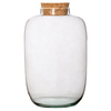 Glass vase W-807C+cork H:25cm D:15cm