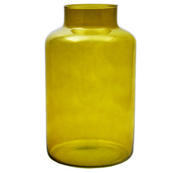 Glass jar vase W-395K1 H:25cm D:14,5cm amber