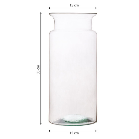 Glass jar vase H:35cm D:15cm W-332P7