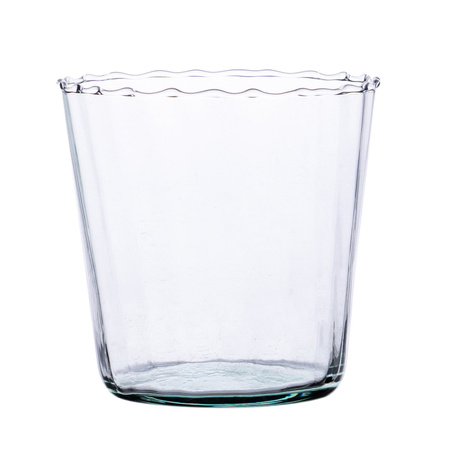 Glass flowerpot W-97B Optyk H:11,5cm D:12cm