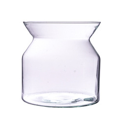 Glass jar vase W-483 H:14cm D:14cm