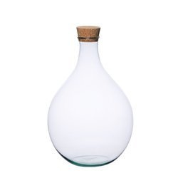 Glass terrarium +cork W-563 H:36cm D:25cm