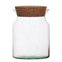 Jar vase W-332E1 + cork H:16,5cm D:12cm
