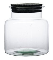 Glass vase W-332A+rubber cork H:19cm D:19cm