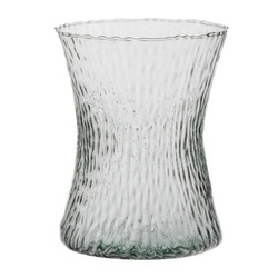 Glass vase W-466B hammered H:20cm D:16cm