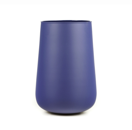 Glass vase WL-111 H:25cm D:15.5cm Blue Matt