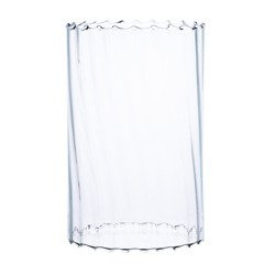 Glass cylinder vase optic no bottom H:21,5cm D:13,5cm