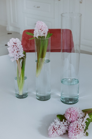 Glass cylinder vase H:30cm D:7cm