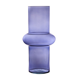 Blue glass vase W-706A H:31cm D:15,5cm