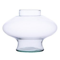 Glass vase grave candle K-015 smooth H:20cm D:27cm