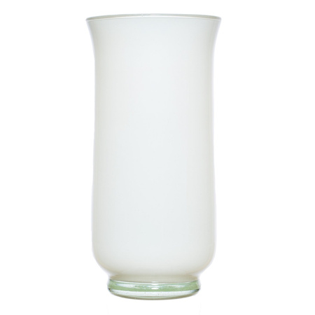 Glass vase Atena H:21,5cm D:13cm White