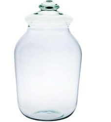 Glass jar vase W-456C+glass cover H:46cm D:26cm
