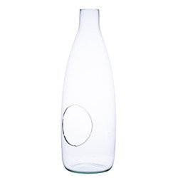 Glass bottle vase W-519A+side hole