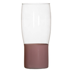 Glass vase flower casing W-677B pink H:24cm D:15cm