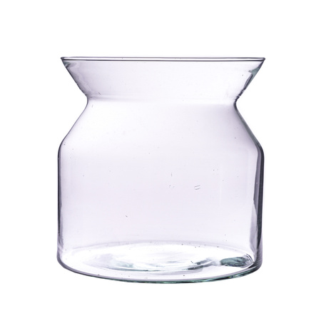 Glass jar vase W-483 H:14cm D:14cm