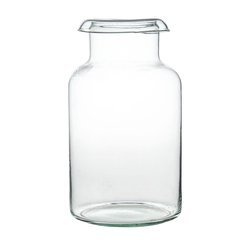 Glass jar vase WOZ-09 H:19cm D:14cm