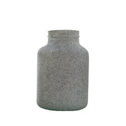 Glass jar vase H:25cm D:17 cm WMP-002 LOFTI grey
