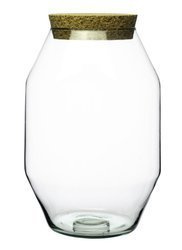 Glass vase W-587C+Cork H:25cm D:19cm