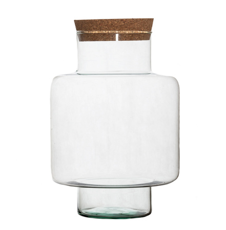 Terrarium glass vase W-490A1+cork H:29 cm D:19 cm