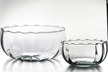 Glass salad bowl W-698A opt H:10cm D:22cm