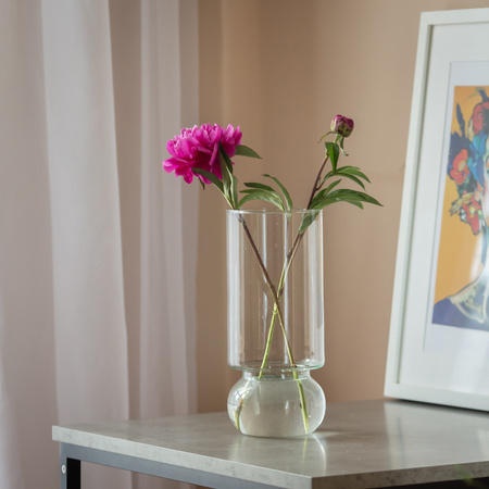 Glass vase W-780 H:28cm D:12cm
