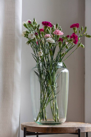 Glass jar vase W-759A H:21,5cm D:18,5cm SALE