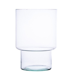 Glass vase W-191F1 H:20cm D:15cm