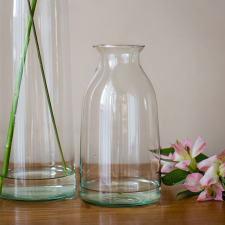 Glass bottle vase W-245 H:18cm D:9,5cm