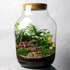 Glass jar vase W-456C+cork H:39cm D:26cm