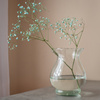 Classic glass vase D:23 spout optic H:17,5cm D:14cm