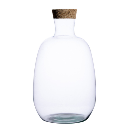 Glass bottle vase W-360 + cork H:38,5cm D:21cm