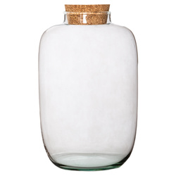 Glass vase W-807C+cork H:25cm D:15cm
