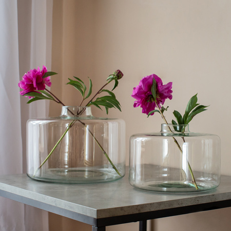 Glass jar vase W-754B H:13cm D:19cm