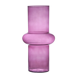 Pink sprayed glass vase W-706A H:31cm D:15,5cm