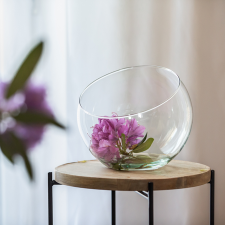 Slanted cut glass bowl D:23cm 
