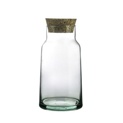 Glass vase W-702C + cork H:18cm D:9.5cm
